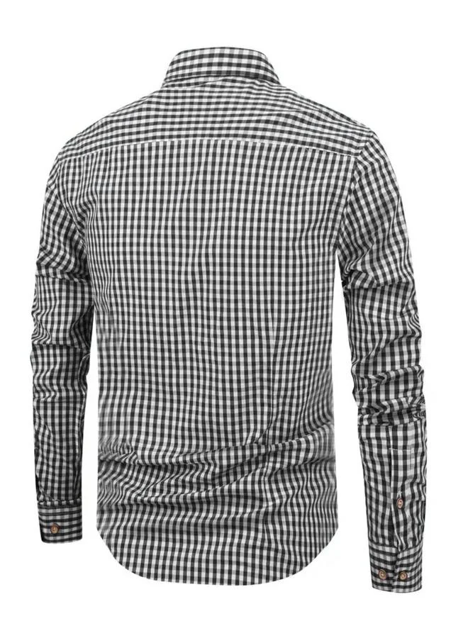 تايك تو قميص كاروهات بأكمام طويلة